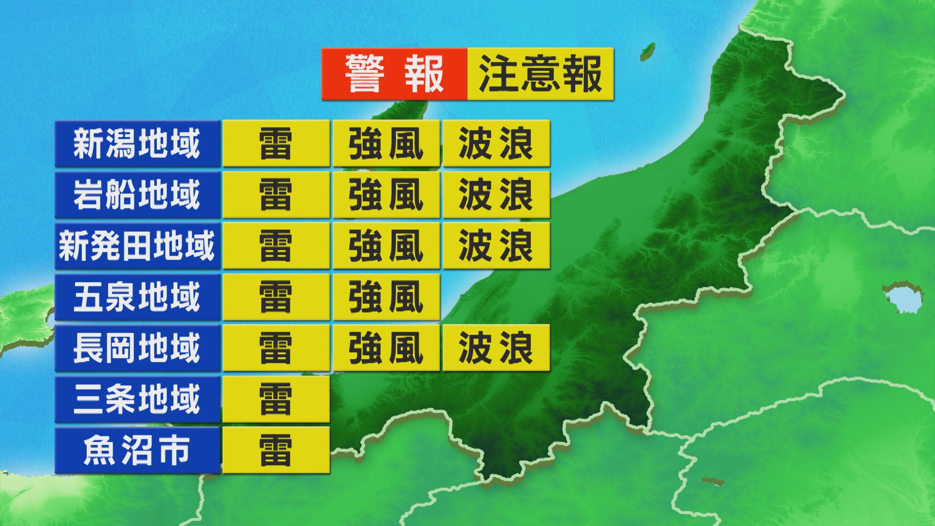 広く雨が降り 雨脚が強まるところも、突風・落雷に注意を【これからの天気(10日11時40分現在)｜新潟】