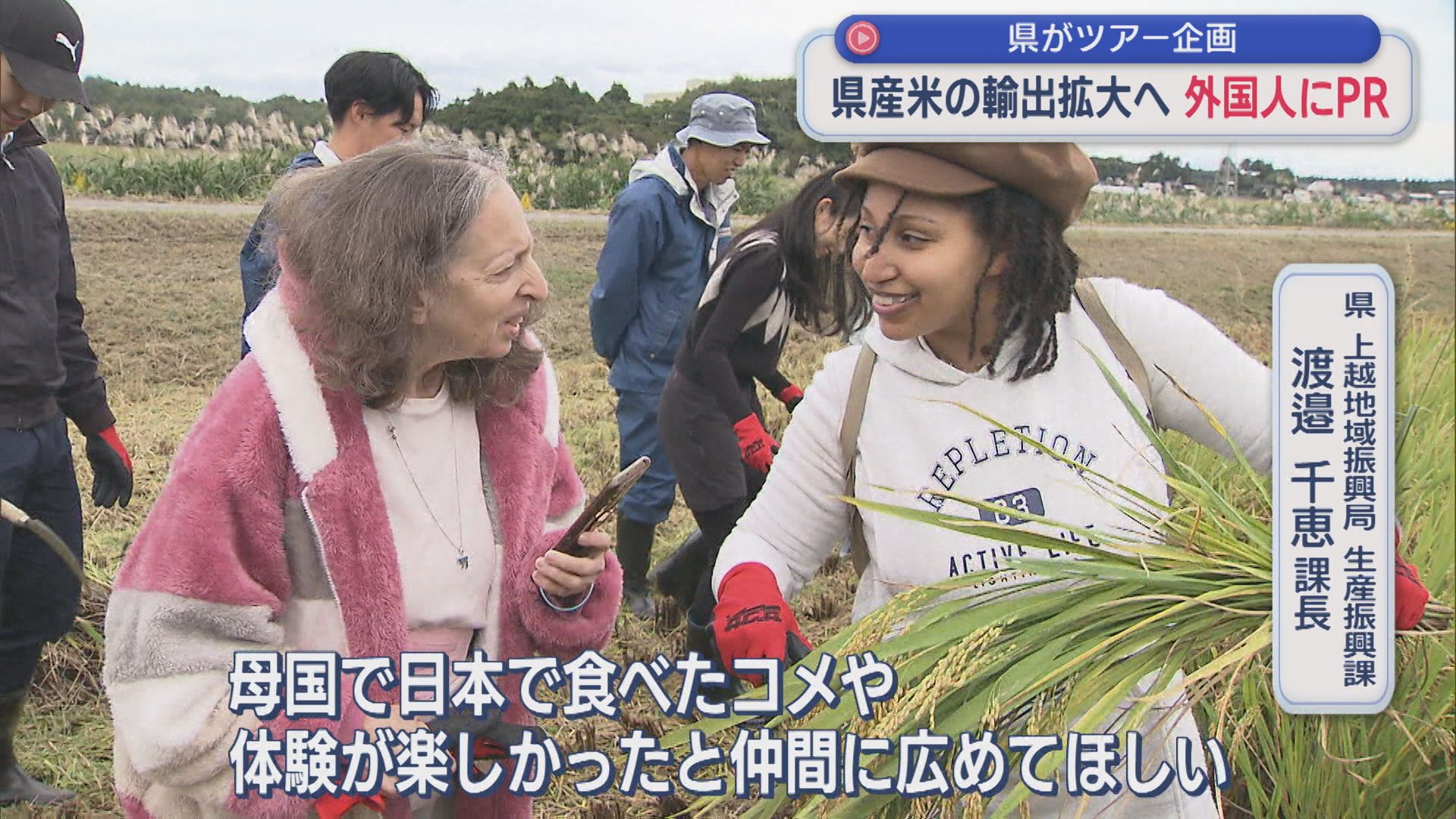 県産米の“輸出拡大”目指し外国人にPR、稲刈りや食べ比べツアーを県が企画【新潟】