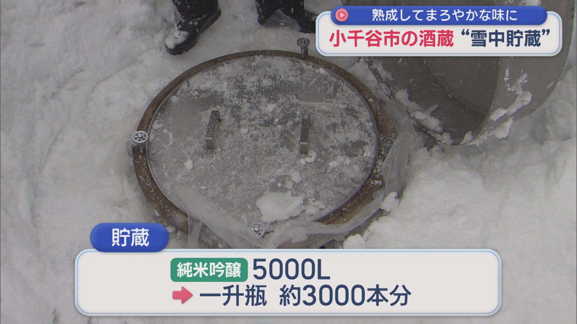雪山の中に埋まったタンクで「雪中貯蔵」熟成してまろやかな味に：今年で40回目【新潟･小千谷市】